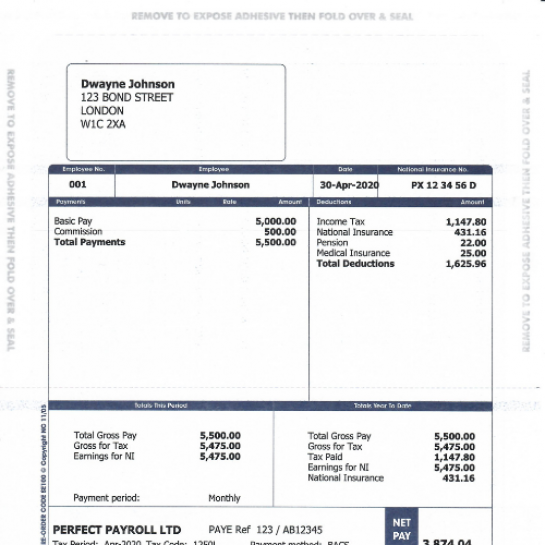 Order Online Payslip And P60 Same Day E Mail Delivery Avoid Fake
